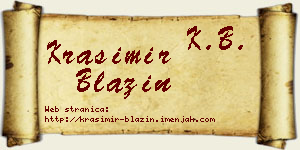 Krasimir Blažin vizit kartica